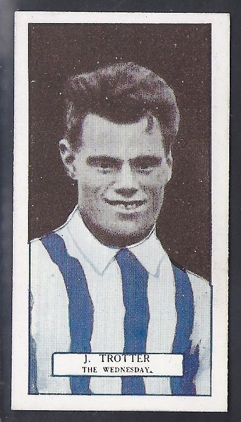 Jimmy Trotter's playing career began with Bury from where he joined The Wednesday in 1923. He scored 108 times, including five in one game against Portsmouth,.JPG
