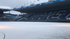 Sheffield Wednesday ground Hillsborough in the snow
